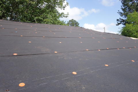 New tar paper on the roof