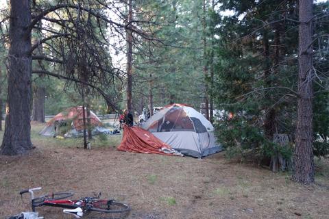 Tent camping near Lassen